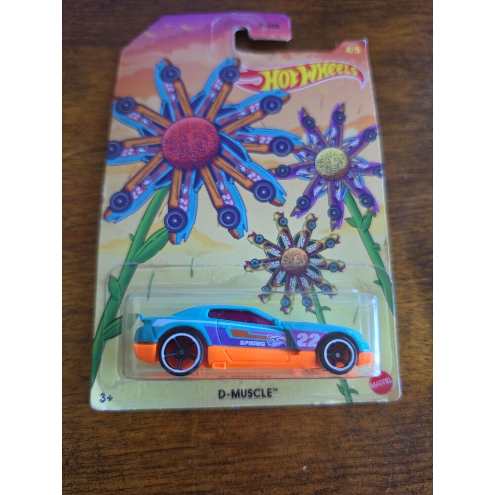 2022 Hot Wheels Easter Spring Series 4/5 D-Muscle  Blue Orange Car V1405